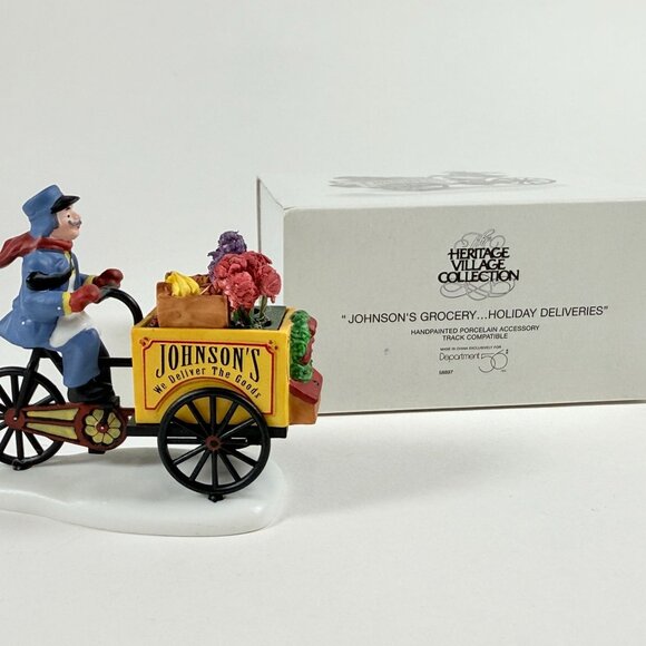 Dept 56 Johnson’s Grocery Holiday Deliveries 58897 Heritage Village - Picture 2 of 11